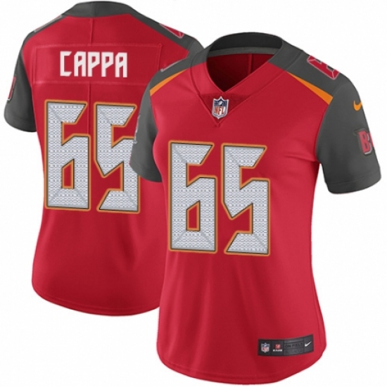 Women's Nike Tampa Bay Buccaneers 65 Alex Cappa Red Team Color Vapor Untouchable Limited Player NFL Jersey