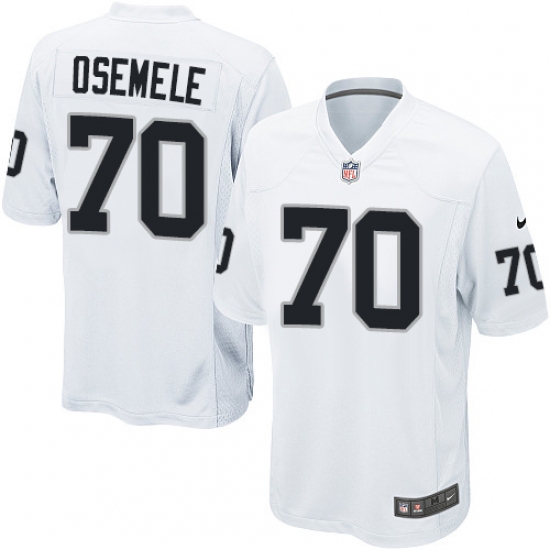 Men's Nike Oakland Raiders 70 Kelechi Osemele Game White NFL Jersey