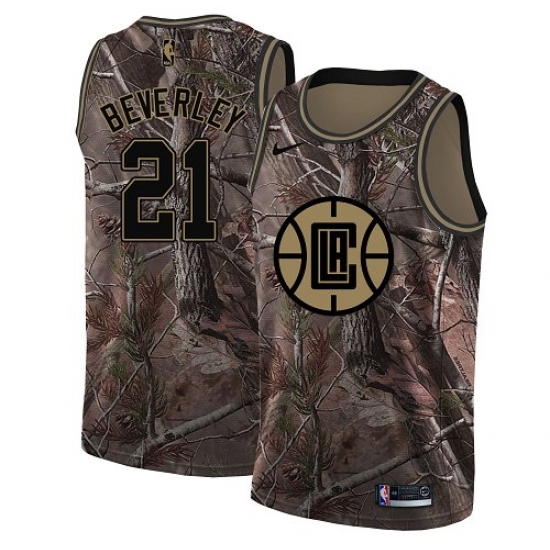 Men's Nike Los Angeles Clippers 21 Patrick Beverley Swingman Camo Realtree Collection NBA Jersey