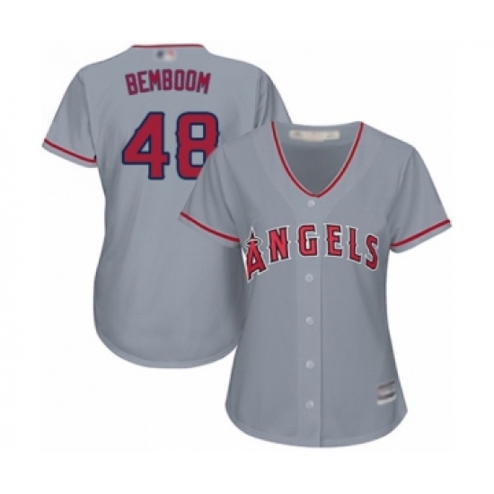 Women's Los Angeles Angels of Anaheim 48 Anthony Bemboom Authentic Grey Road Cool Base Baseball Player Jersey