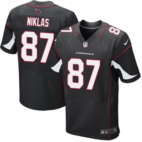 Men's Nike Arizona Cardinals 87 Troy Niklas Elite Black Alternate NFL Jersey