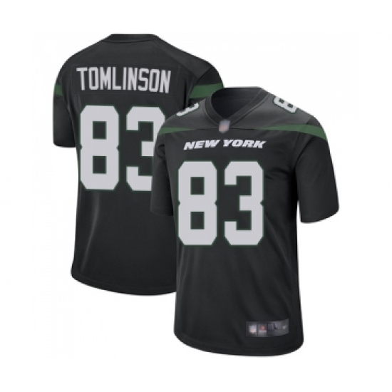 Men's New York Jets 83 Eric Tomlinson Game Black Alternate Football Jersey