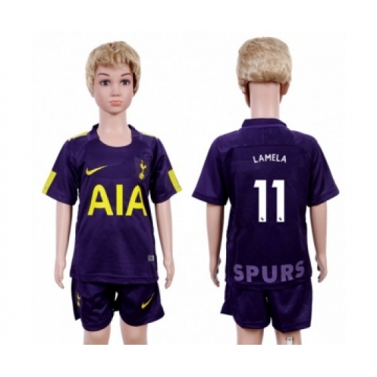 Tottenham Hotspur 11 Lamela Sec Away Kid Soccer Club Jersey