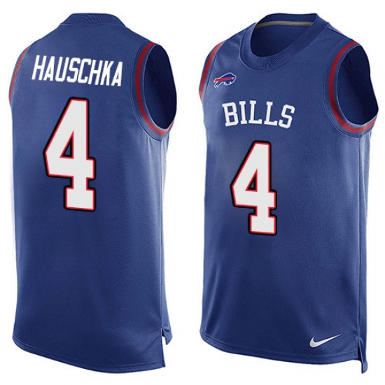 Men's Nike Buffalo Bills 4 Stephen Hauschka Limited Royal Blue Player Name & Number Tank Top NFL Jersey