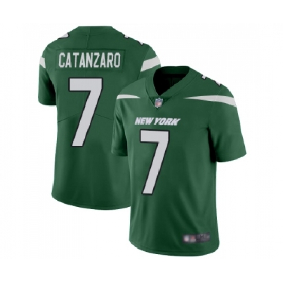 Men's New York Jets 7 Chandler Catanzaro Green Team Color Vapor Untouchable Limited Player Football Jersey