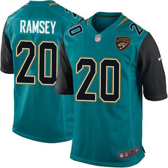 Men's Nike Jacksonville Jaguars 20 Jalen Ramsey Game Teal Green Team Color NFL Jersey