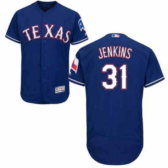 Men's Majestic Texas Rangers 31 Ferguson Jenkins Royal Blue Flexbase Authentic Collection MLB Jersey