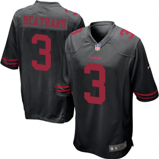 Men's Nike San Francisco 49ers 3 C. J. Beathard Game Black NFL Jersey