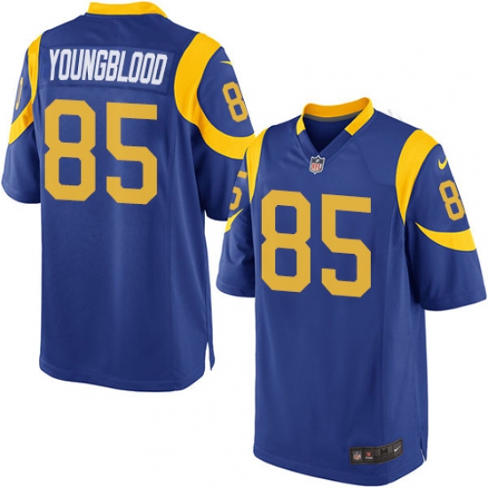Men's Nike Los Angeles Rams 85 Jack Youngblood Game Royal Blue Alternate NFL Jersey
