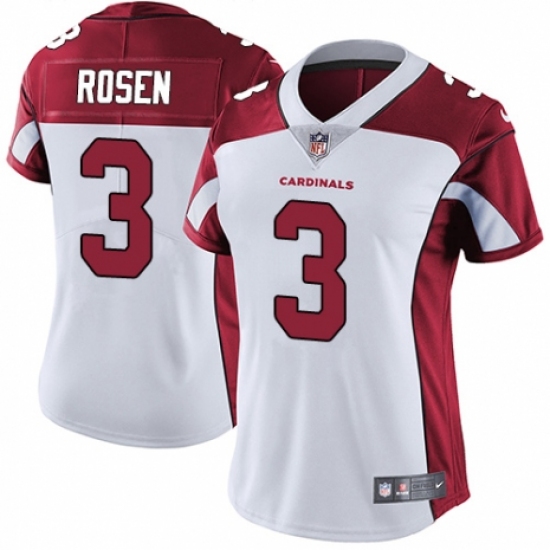 Women's Nike Arizona Cardinals 3 Josh Rosen White Vapor Untouchable Limited Player NFL Jersey