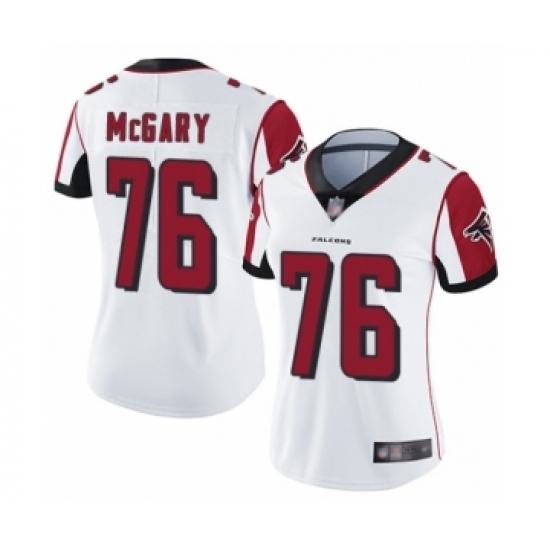 Women's Atlanta Falcons 76 Kaleb McGary White Vapor Untouchable Limited Player Football Jersey