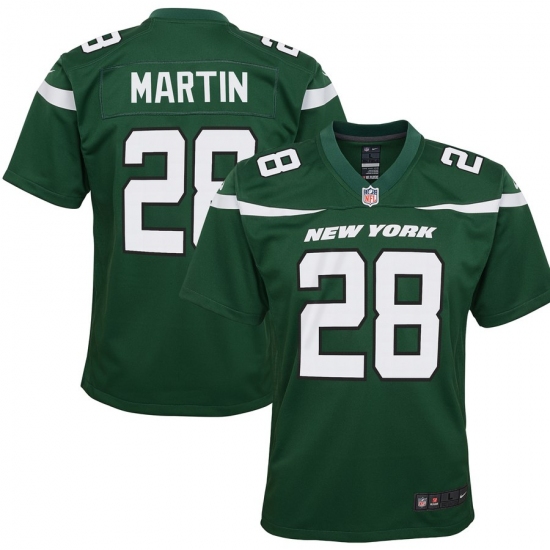 Youth New York Jets 28 Curtis Martin NikeRetired Player Game Jersey - Green