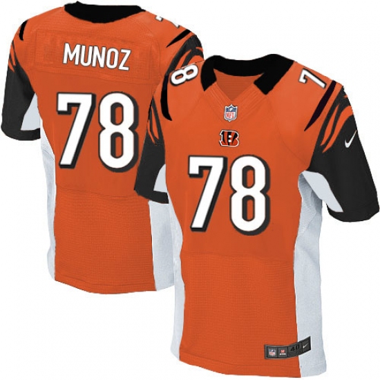 Men's Nike Cincinnati Bengals 78 Anthony Munoz Elite Orange Alternate NFL Jersey