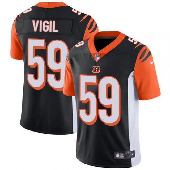 Youth Nike Cincinnati Bengals 59 Nick Vigil Vapor Untouchable Limited Black Team Color NFL Jersey