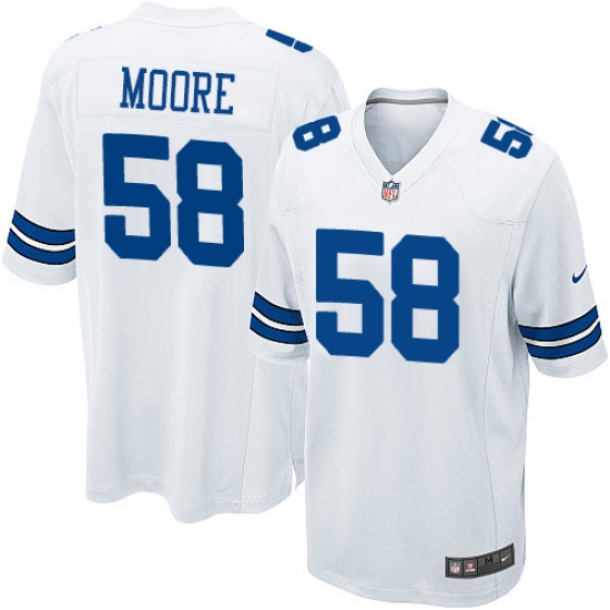 Men's Nike Dallas Cowboys 58 Damontre Moore Game White NFL Jersey