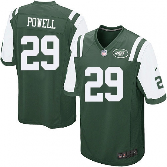 Men's Nike New York Jets 29 Bilal Powell Game Green Team Color NFL Jersey