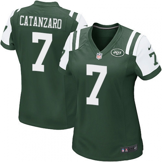Women's Nike New York Jets 7 Chandler Catanzaro Game Green Team Color NFL Jersey