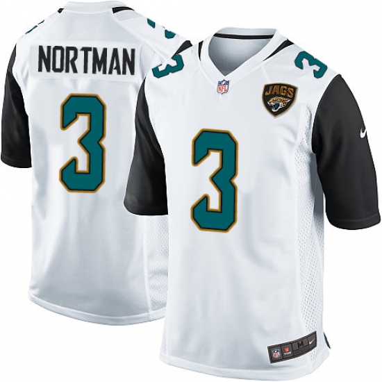 Men's Nike Jacksonville Jaguars 3 Brad Nortman Game White NFL Jersey