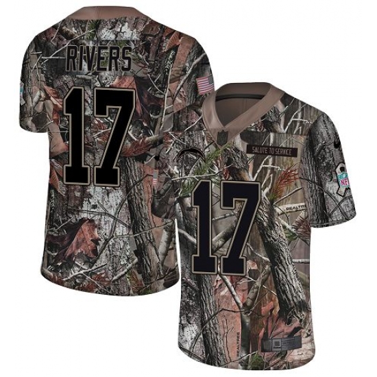 Youth Nike Los Angeles Chargers 17 Philip Rivers Limited Camo Rush Realtree NFL Jersey