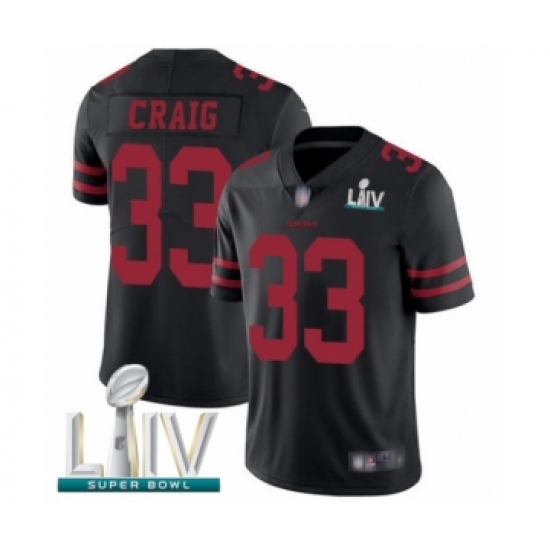 Youth San Francisco 49ers 33 Roger Craig Black Vapor Untouchable Limited Player Super Bowl LIV Bound Football Jersey