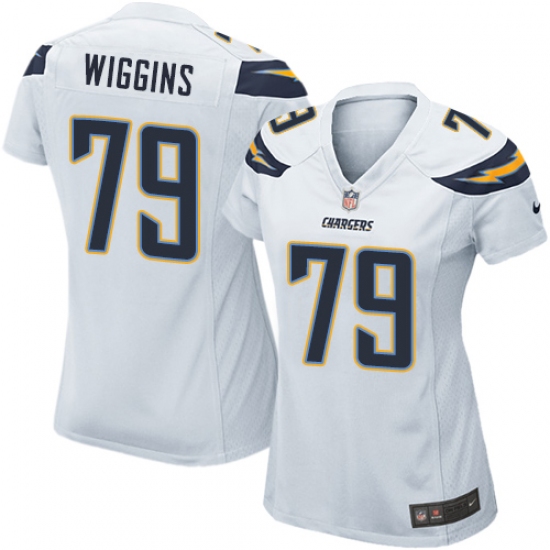 Women's Nike Los Angeles Chargers 79 Kenny Wiggins Game White NFL Jersey