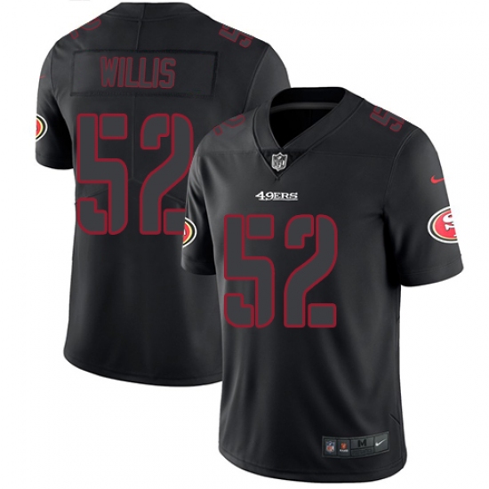 Men's Nike San Francisco 49ers 52 Patrick Willis Limited Black Rush Impact NFL Jersey