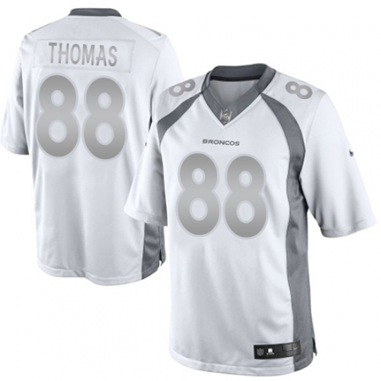 Men's Nike Denver Broncos 88 Demaryius Thomas Limited White Platinum NFL Jersey