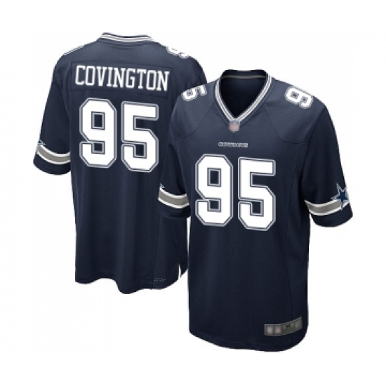 Men's Dallas Cowboys 95 Christian Covington Game Navy Blue Team Color Football Jersey