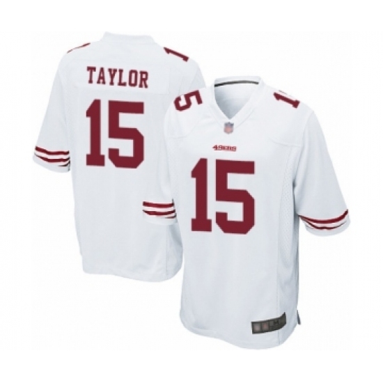 Men's San Francisco 49ers 15 Trent Taylor Game White Football Jersey