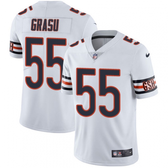 Men's Nike Chicago Bears 55 Hroniss Grasu White Vapor Untouchable Limited Player NFL Jersey