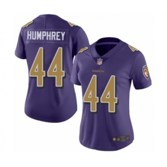 Women's Baltimore Ravens 44 Marlon Humphrey Limited Purple Rush Vapor Untouchable Football Jersey