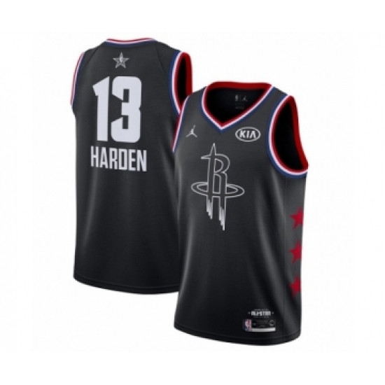 Men's Jordan Houston Rockets 13 James Harden Swingman Black 2019 All-Star Game Basketball Jersey