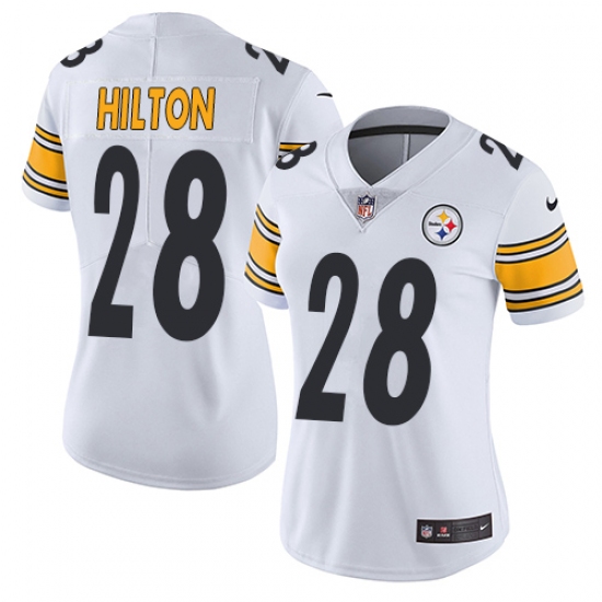 Women's Nike Pittsburgh Steelers 28 Mike Hilton White Vapor Untouchable Limited Player NFL Jersey
