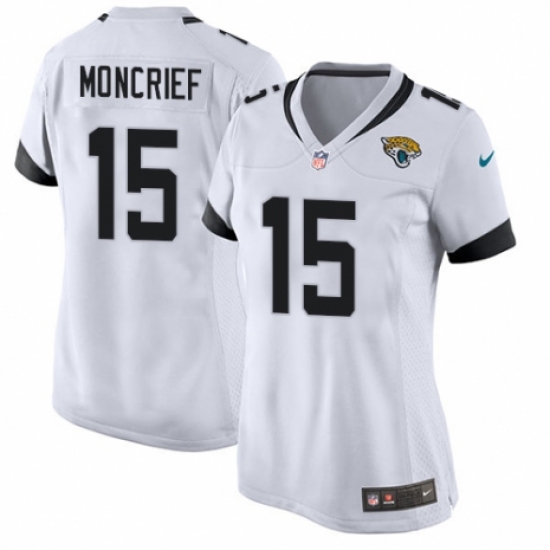 Women's Nike Jacksonville Jaguars 15 Donte Moncrief Game White NFL Jersey