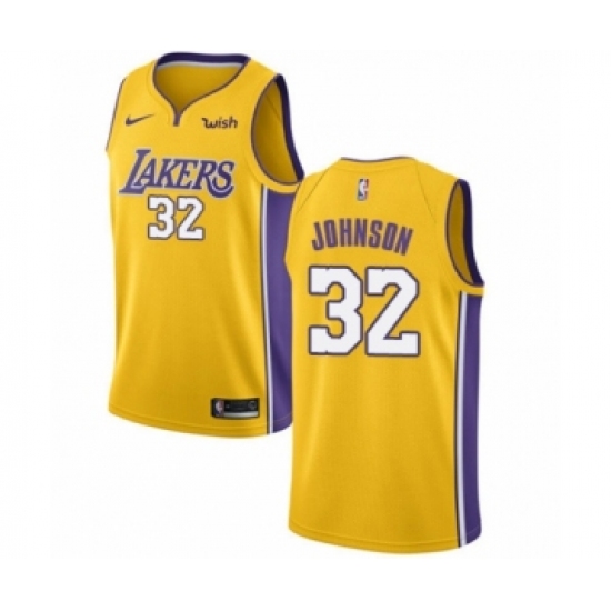 Youth Los Angeles Lakers 32 Magic Johnson Swingman Gold Home Basketball Jersey - Icon Edition