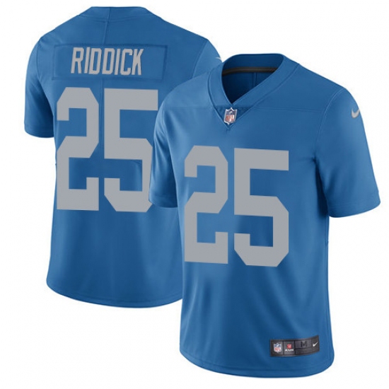 Men's Nike Detroit Lions 25 Theo Riddick Elite Blue Alternate NFL Jersey