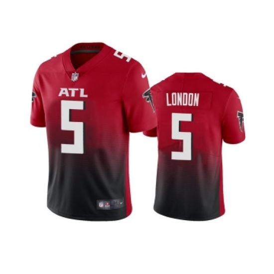 Men's Atlanta Falcons 5 Drake London Red Black Vapor Untouchable Limited Stitched Jersey