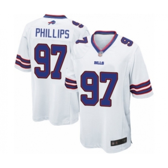 Men's Buffalo Bills 97 Jordan Phillips Game White Football Jersey