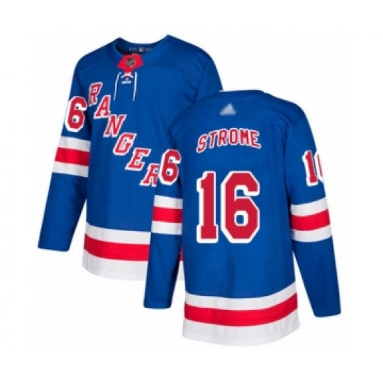Youth New York Rangers 16 Ryan Strome Authentic Royal Blue Home Hockey Jersey