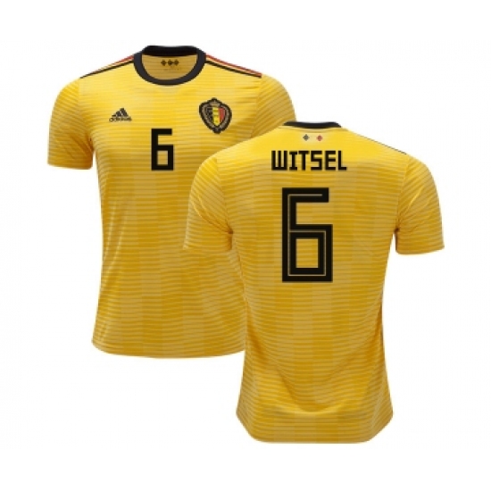 Belgium 6 Witsel Away Kid Soccer Country Jersey