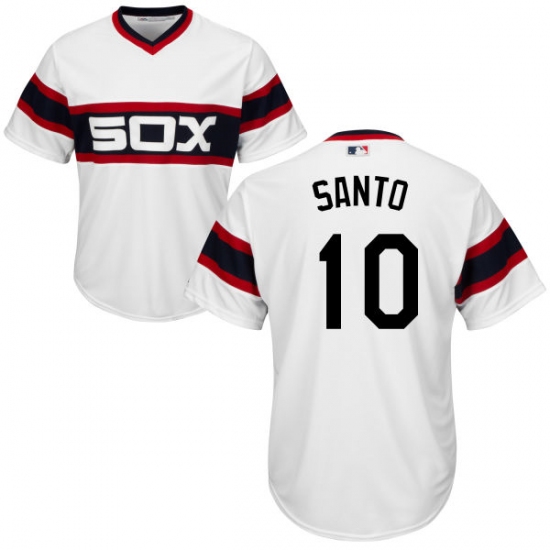 Men's Majestic Chicago White Sox 10 Ron Santo White Alternate Flex Base Authentic Collection MLB Jersey