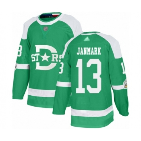 Youth Dallas Stars 13 Mattias Janmark Authentic Green 2020 Winter Classic Hockey Jersey