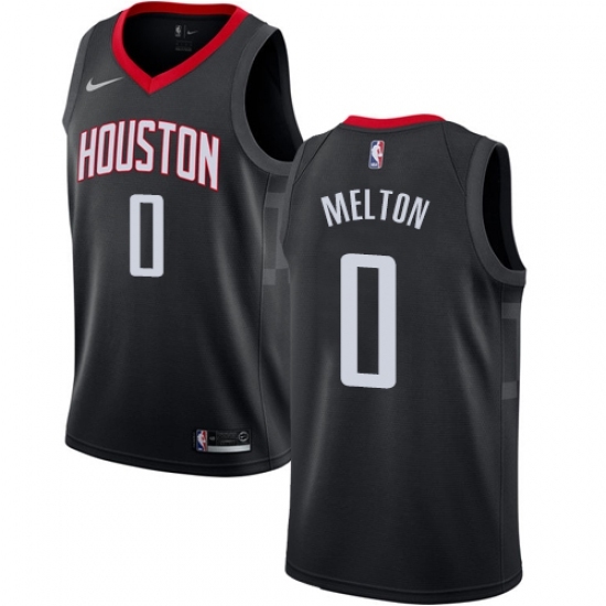 Youth Nike Houston Rockets 0 De'Anthony Melton Swingman Black NBA Jersey Statement Edition