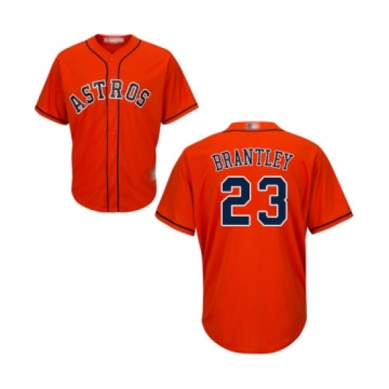 Men's Houston Astros 23 Michael Brantley Replica Orange Alternate Cool Base Baseball Jersey