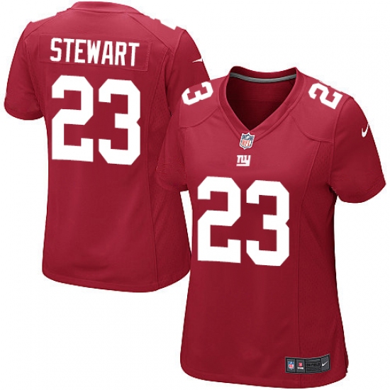 Women's Nike New York Giants 23 Jonathan Stewart Game Red Alternate NFL Jersey
