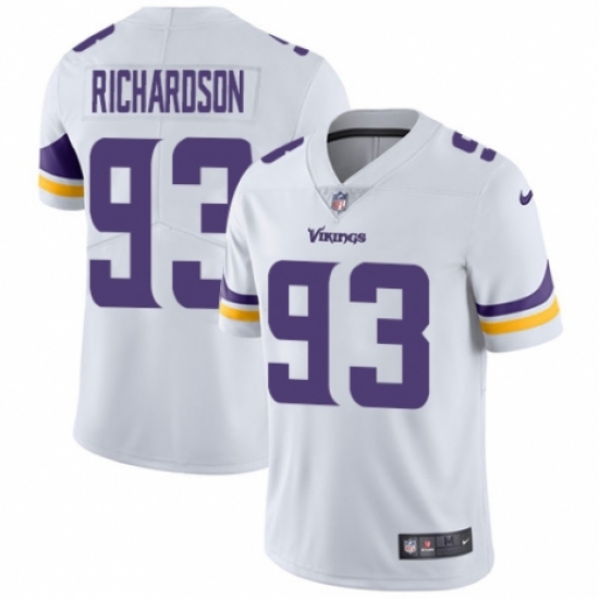 Men's Nike Minnesota Vikings 93 Sheldon Richardson White Vapor Untouchable Limited Player NFL Jersey