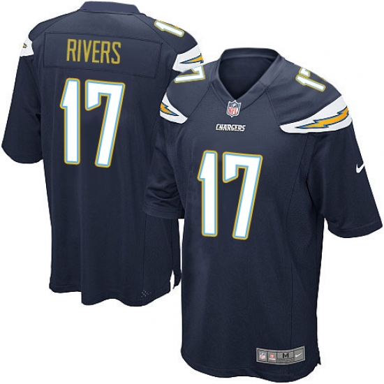Men's Nike Los Angeles Chargers 17 Philip Rivers Game Navy Blue Team Color NFL Jersey