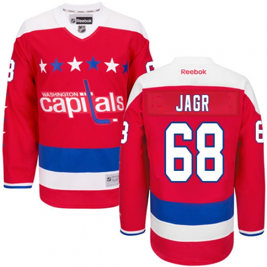 Youth Reebok Washington Capitals 68 Jaromir Jagr Authentic Red Third NHL Jersey