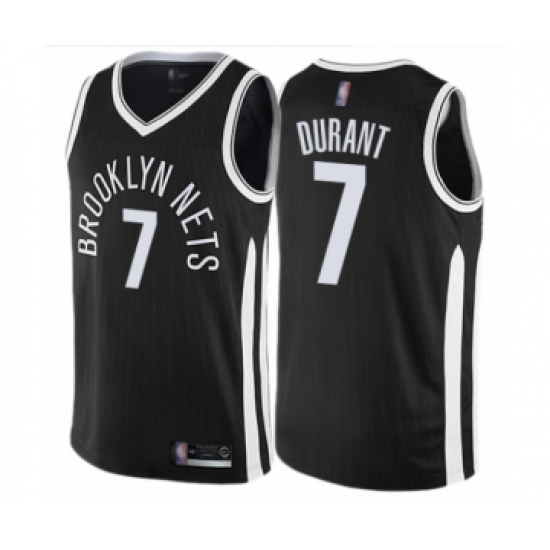 Youth Brooklyn Nets 7 Kevin Durant Swingman Black Basketball Jersey - City Edition