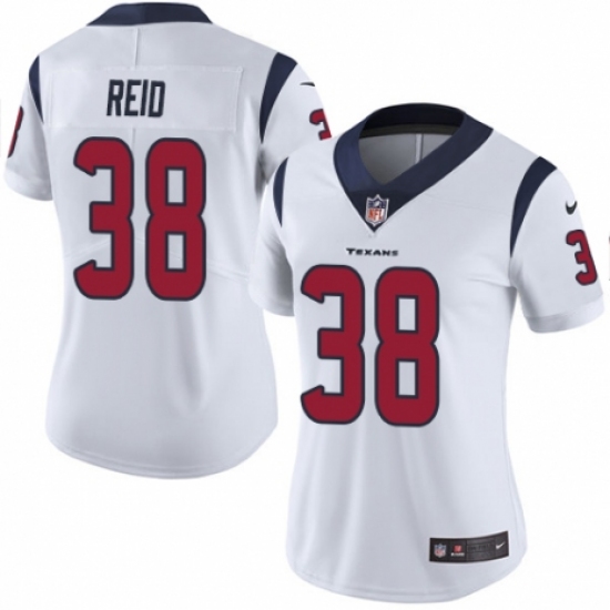 Women's Nike Houston Texans 38 Justin Reid White Vapor Untouchable Limited Player NFL Jersey